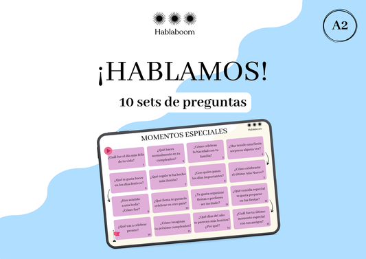 ¡HABLAMOS! 10 sets de preguntas A2